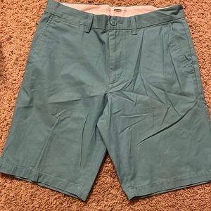 Old Navy Blue dress/casual flat front teal color shorts
